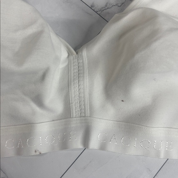 NWT Cacique Lane Bryant Womens Bra White Unlined Full Coverage NO WIRE 40D - Picture 2 of 13